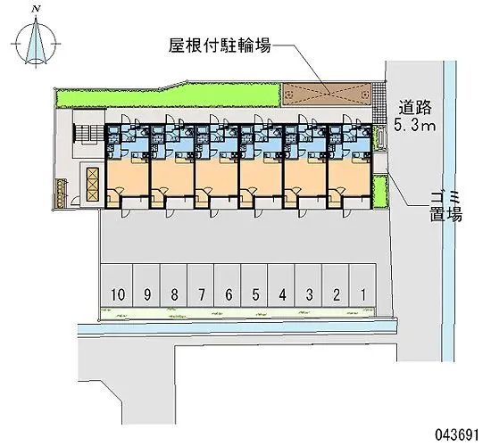 ★手数料０円★八尾市老原 月極駐車場